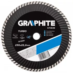 GYÉMÁNTVÁGÓ GRAPHITE 57H638 230MM TURBO HŰTŐB.