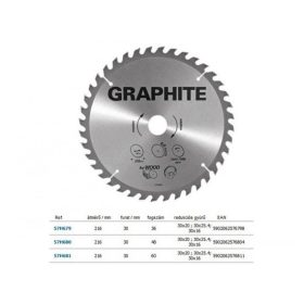 KÖRFŰRÉSZLAP GRAPHITE  57H679 216x30 Z 36