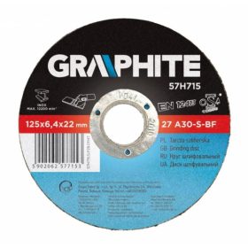 TISZTÍTÓKORONG FÉM 115X6,4 GRAPHITE 57H714